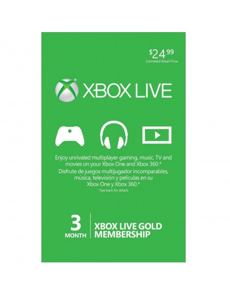 XBOX LIVE GOLD 3 Meses Cuenta Chile