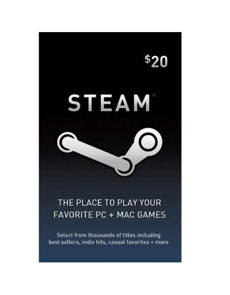 Steam Wallet Card 20 USD, Compra códigos gift card !