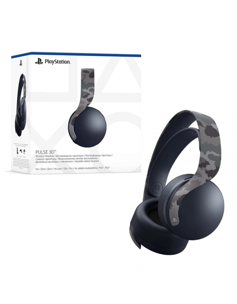 Auriculares Playstation Pulse 3d Gris Camo Inalambrico