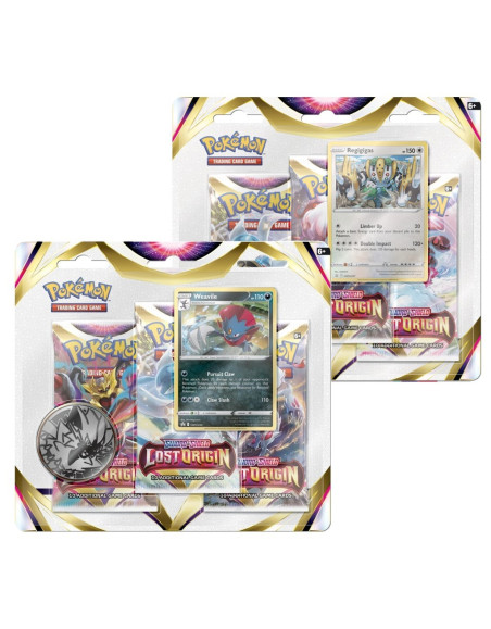 Cartas Pokemon Sword & Shield Lost Origin 3 Booster Blister Inglés