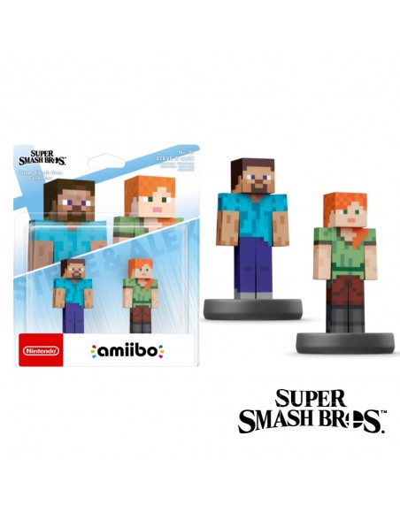 Amiibo Steve - Alex Super Smash Bros Nintendo