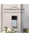 Timbre inteligente Ring con bateria + Camara de interior